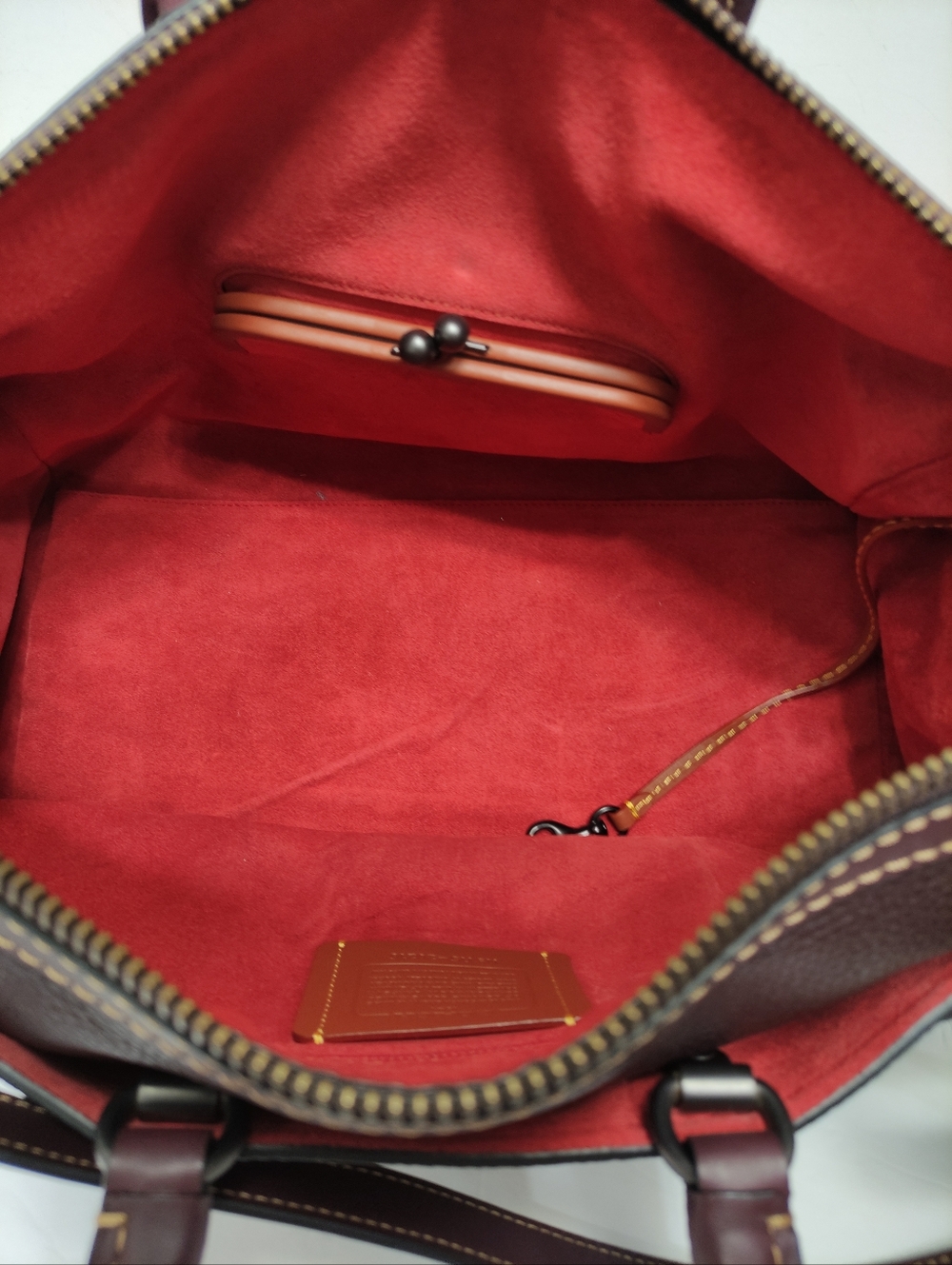 Coach F58119 Rogue Satchel 36 in Oxblood EUC - Picture 12 of 16